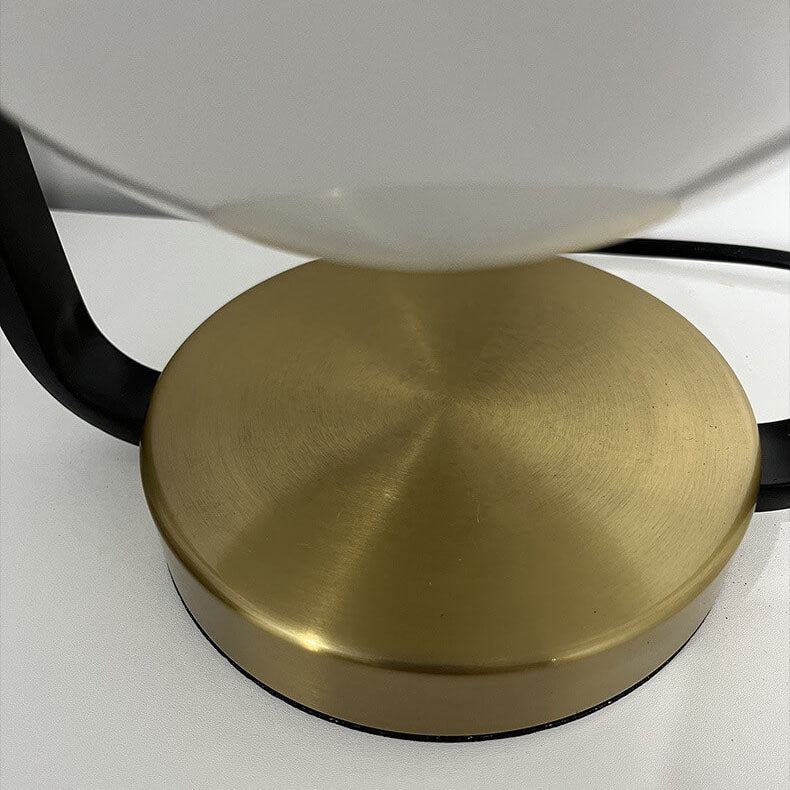 Modern Minimalist Glass Column Lampshade Hardware 1-Light Table Lamp