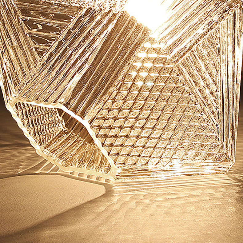 Moderne Luxus Gold Finish Rahmen geometrische Glas Schatten 1-Licht Pendelleuchte für Schlafzimmer 