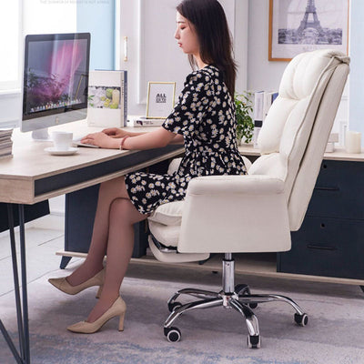 Moderner minimalistischer quadratischer rechteckiger PU-Leder-Edelstahl-Schreibtischstuhl mit Rückenlehne und Armlehne für das Home Office 