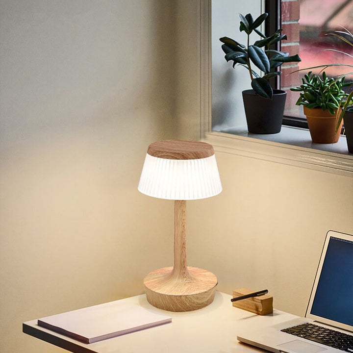 Lámpara de mesa LED de acrílico ABS de hongo creativo contemporáneo para dormitorio 