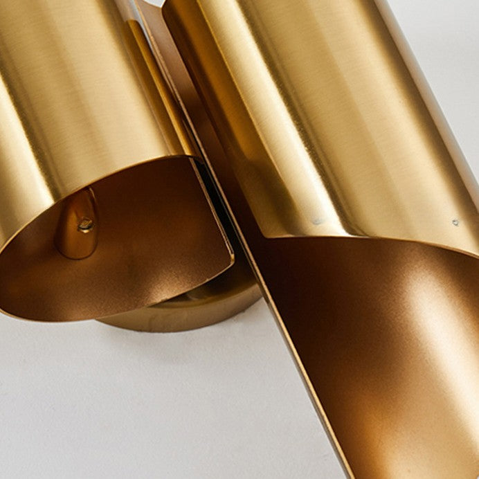 Lampe murale à double cylindre en fer moderne et luxueuse à 2 lumières pour salon 