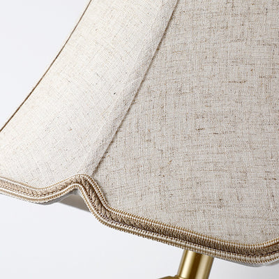 Lampe de Table Moderne en Céramique avec Abat-Jour Plissé Octogonal en Tissu de Luxe pour Chambre à Coucher, 1 Lumière 