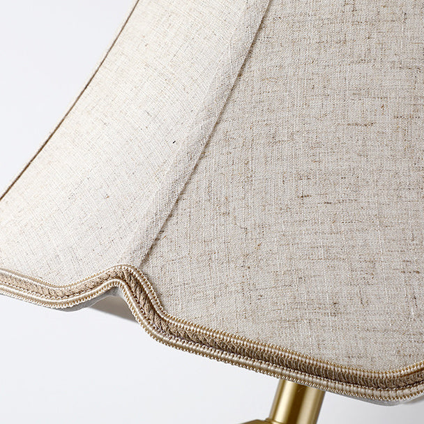 Lampe de Table Moderne en Céramique avec Abat-Jour Plissé Octogonal en Tissu de Luxe pour Chambre à Coucher, 1 Lumière 