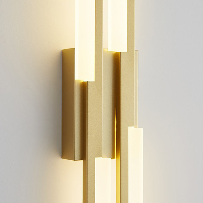 Moderne minimalistische vertikale Bar Acryl Eisen LED Wandleuchte Lampe für Wohnzimmer 