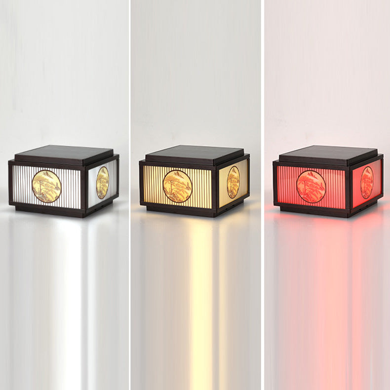 ضوء رأس عمود LED زجاجي ألمنيوم مربع مقاوم للماء بالطاقة الشمسية بحد أدنى حديث للحديقة 