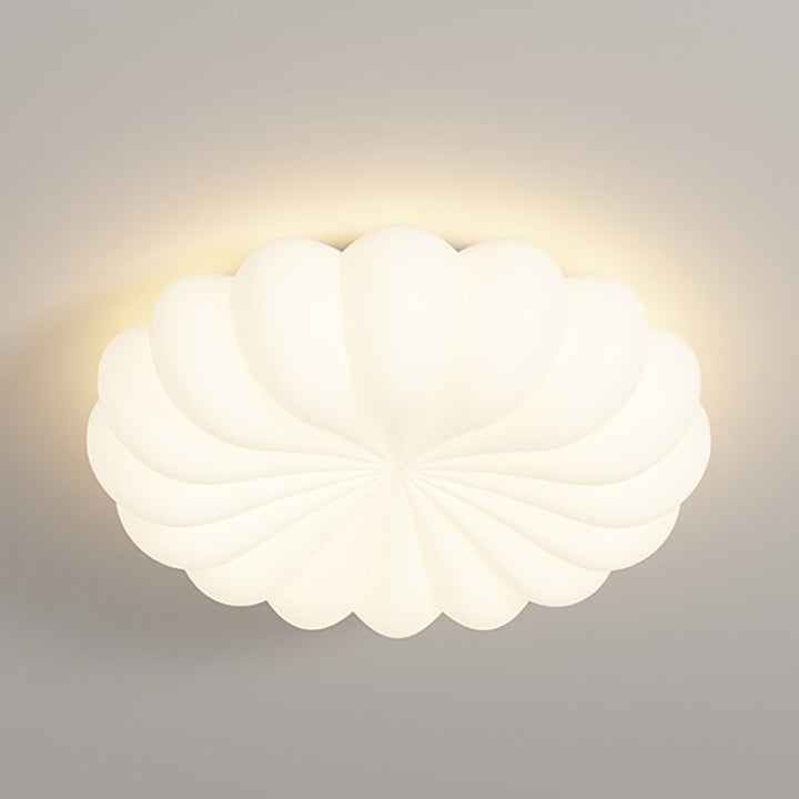 Plafonnier LED en fer PE citrouille nuage de pétales minimaliste moderne pour salon 