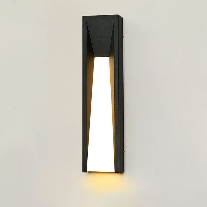 Lámpara de Aplique de Pared LED de Cuboide de Acero Inoxidable Impermeable Industrial Contemporáneo con Pantalla de Acrílico para Patio Exterior 