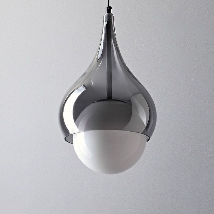 Zeitgenössische nordische Wassertropfen eingelegte Glaskugel Schatten 1-Licht Pendelleuchte für Wohnzimmer 