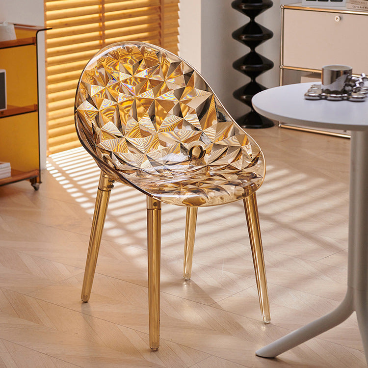 Respaldo de silla de comedor contemporánea nórdica de forma redonda de diamante de PC para comedor 