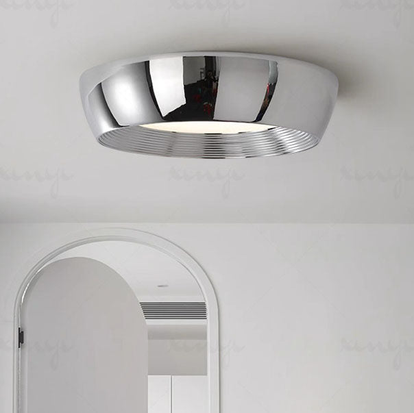 Modern Simplicity Hardware Round LED Flush Mount Ceiling Light For Bedroom