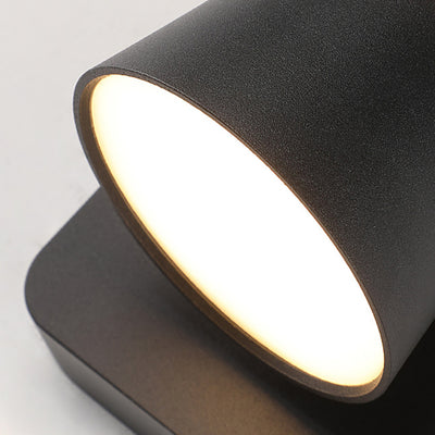 Applique murale LED en fer aluminium PS pour chambre à coucher, lampe moderne minimaliste, base carrée, table ronde 