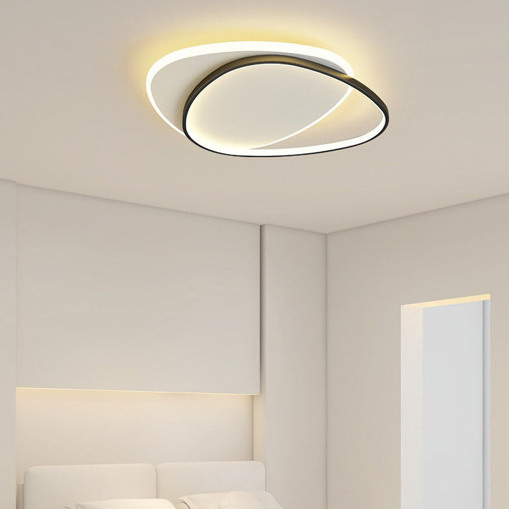 Moderne minimalistische Dreieck ovale Acryl Eisen LED Unterputz Deckenleuchte für Wohnzimmer 