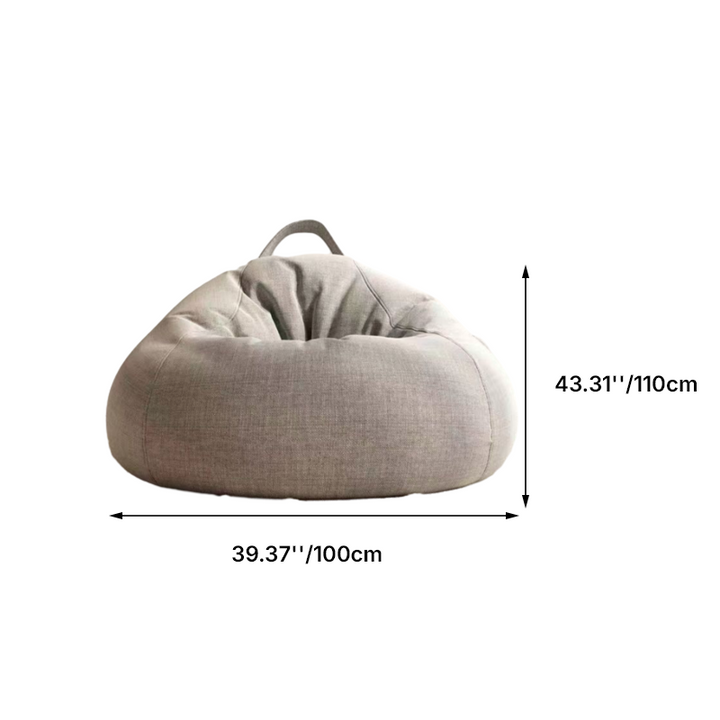 Moderner minimalistischer runder Baumwoll-Leinen-EPS-Lazy-Sofa-Rückenlehnen-Fußstütze für das Wohnzimmer 