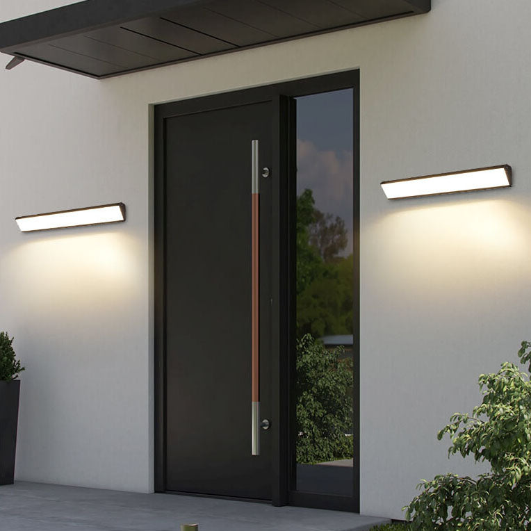 Modern Minimalist Outdoor Long Bar Aluminum Acrylic Waterproof LED Wall Sconce Lamp For Outdoor