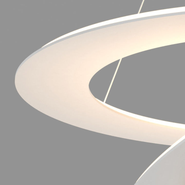 Lustre à LED en fer contemporain créatif à plusieurs niveaux en forme de soucoupe volante pour salon 