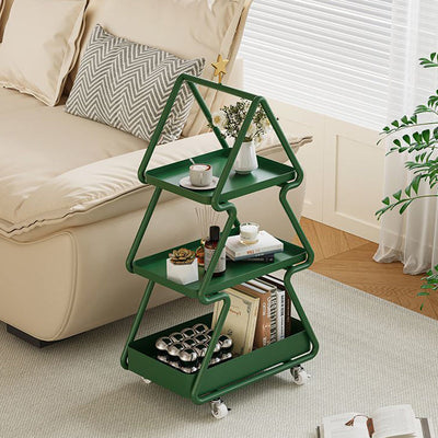 Zeitgenössischer kreativer Weihnachtsbaum Eisen Beistelltisch 3-stufig für Wohnzimmer 