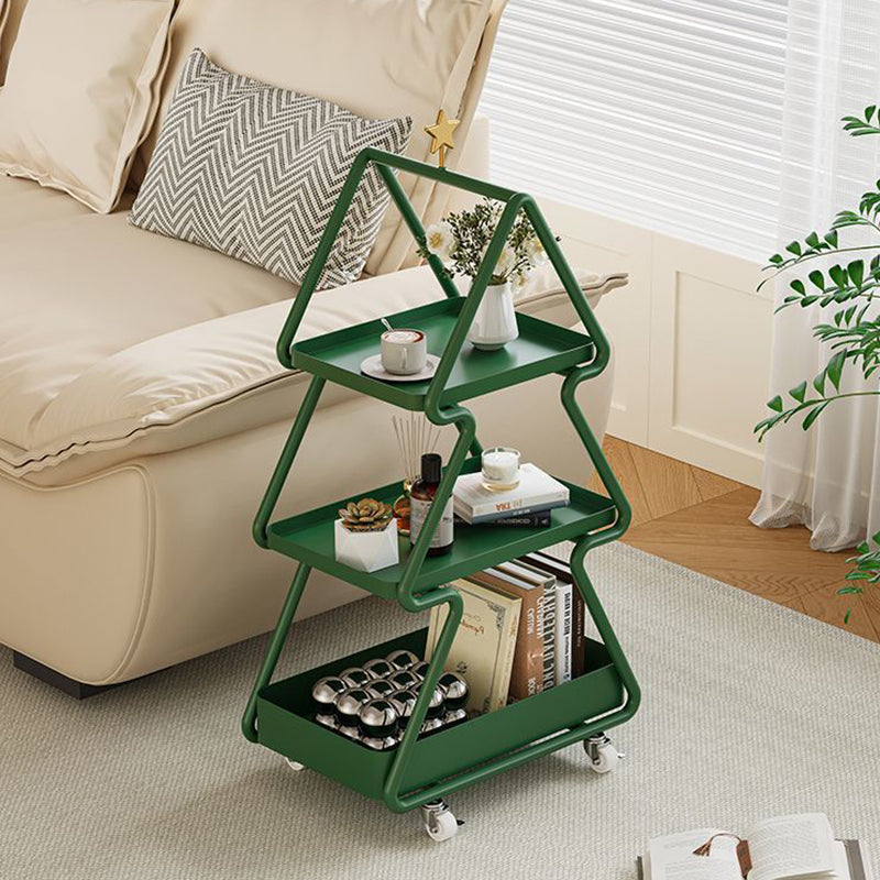 Zeitgenössischer kreativer Weihnachtsbaum Eisen Beistelltisch 3-stufig für Wohnzimmer 