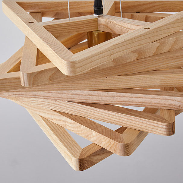 Moderne minimalistische kreative Log Triangle 1-Licht Pendelleuchte 