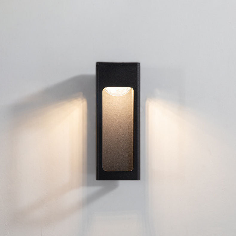 Applique Murale Moderne Minimaliste Étanche en Aluminium Rectangulaire à LED pour Patio Extérieur 
