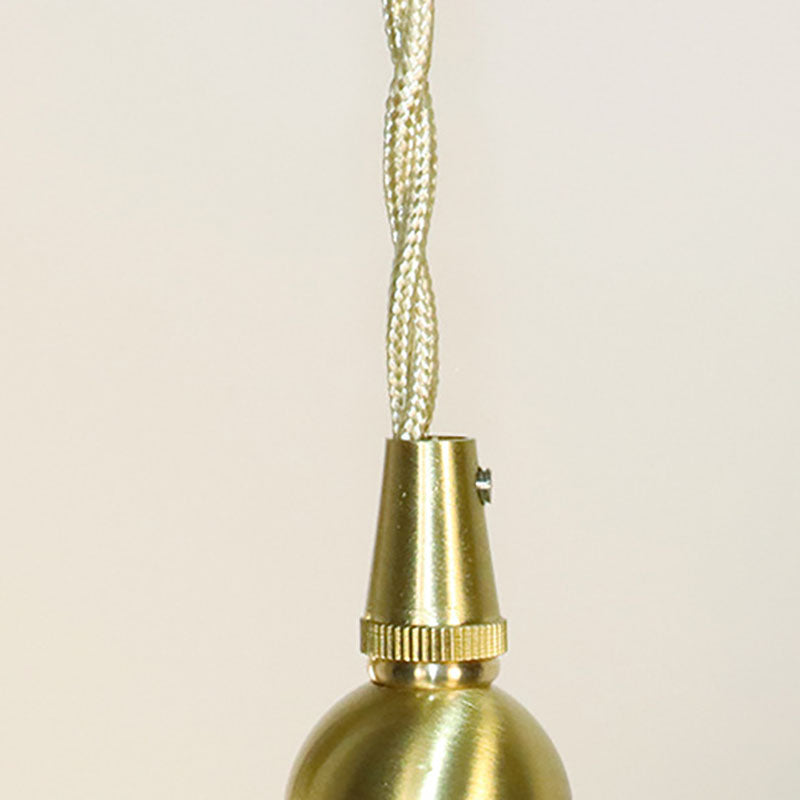 Moderne minimalistische achteckige Messingglas-Pendelleuchte mit 1 Licht für Schlafzimmer 