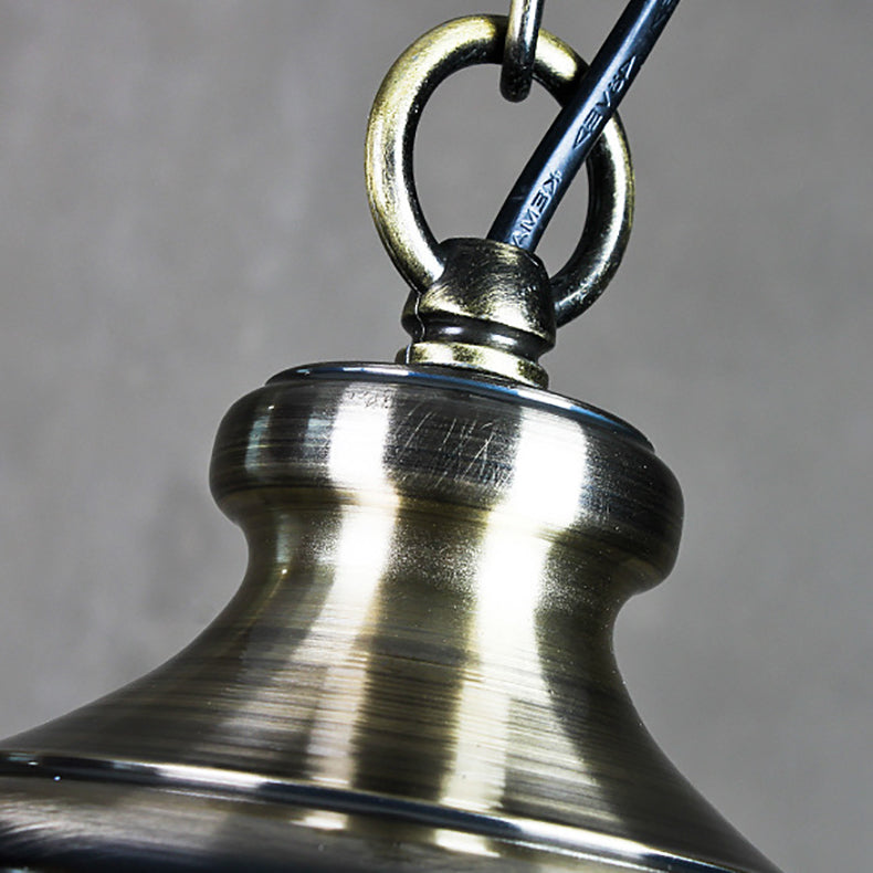 Lanterne coloniale traditionnelle en fer 1 lumière suspension pour salon 