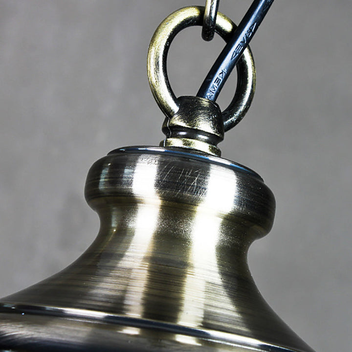 Lanterne coloniale traditionnelle en fer 1 lumière suspension pour salon 