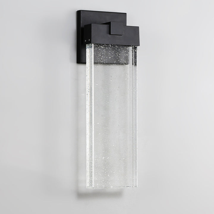 Modern Simplicity Waterproof Aluminum Crystal Rectangular LED Wall Sconce Lamp For Outdoor Patio
