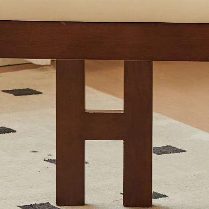 Zeitgenössischer skandinavischer Bent Square PU-Leder-Holz-Esszimmerstuhl Rückenlehne Arm für Esszimmer 