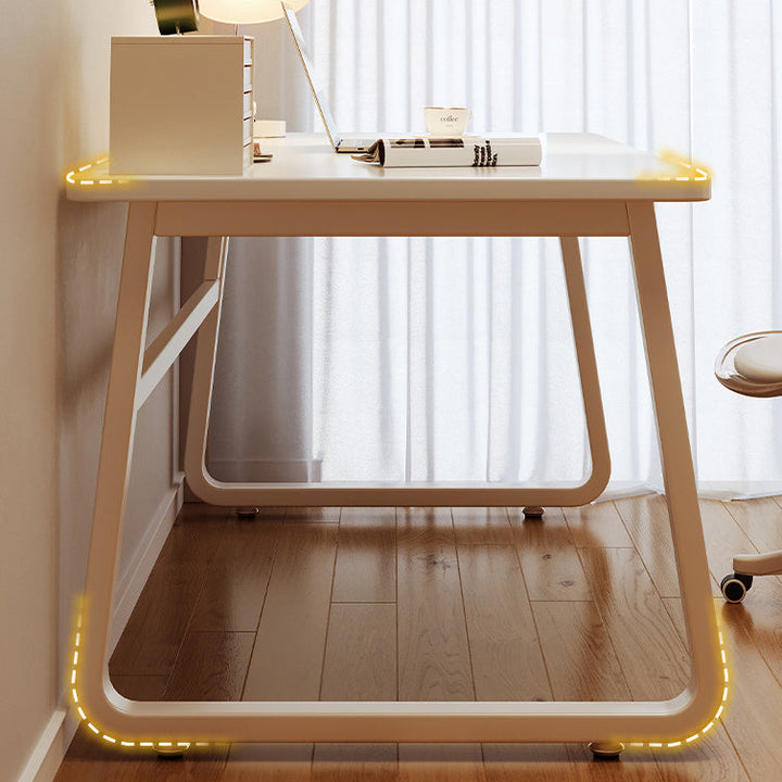 Modern Minimalist Rectangular MDF Iron Desk For Home Office