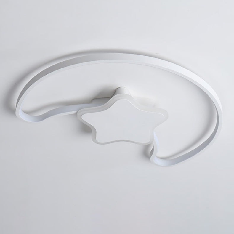 Plafonnier semi-encastré en fer acrylique LED contemporain créatif pour salon 