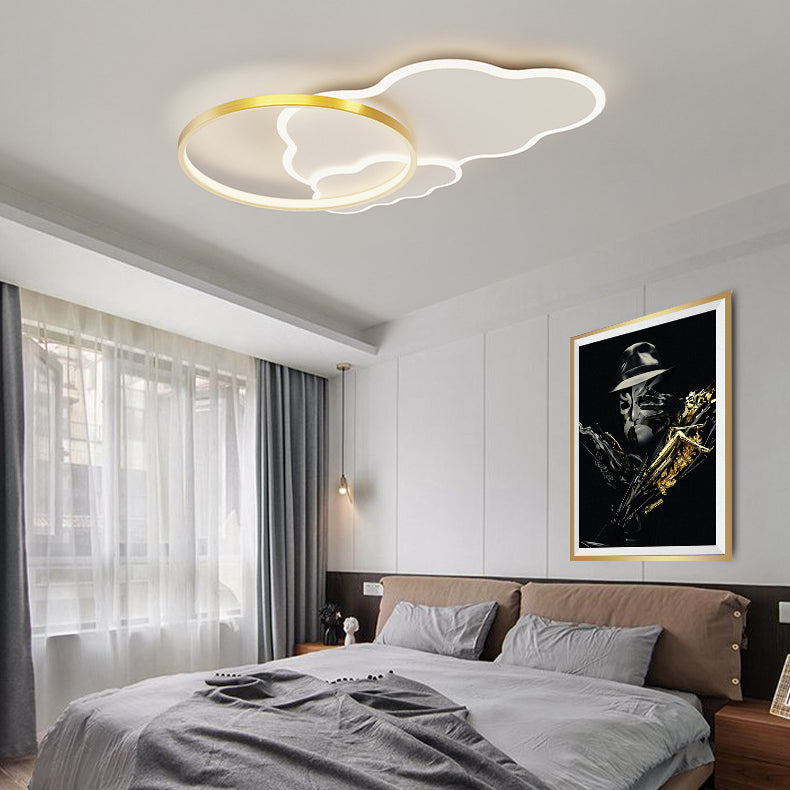 Luz de techo LED de montaje empotrado con pantalla de acrílico y aluminio en diseño minimalista moderno para dormitorio 