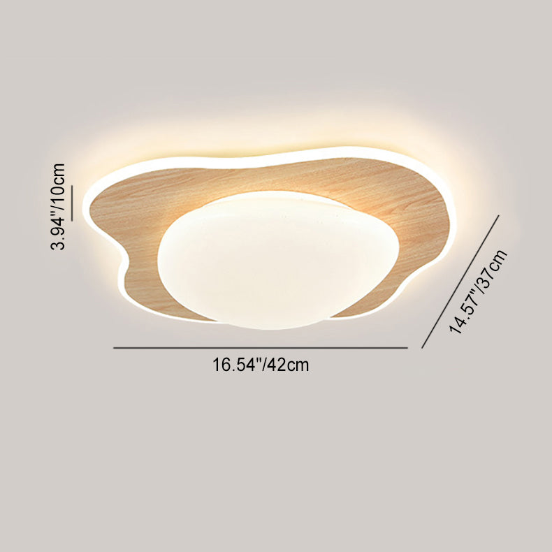 Luz de techo LED montada al ras de acrílico de hierro redondo irregular minimalista moderna para dormitorio 