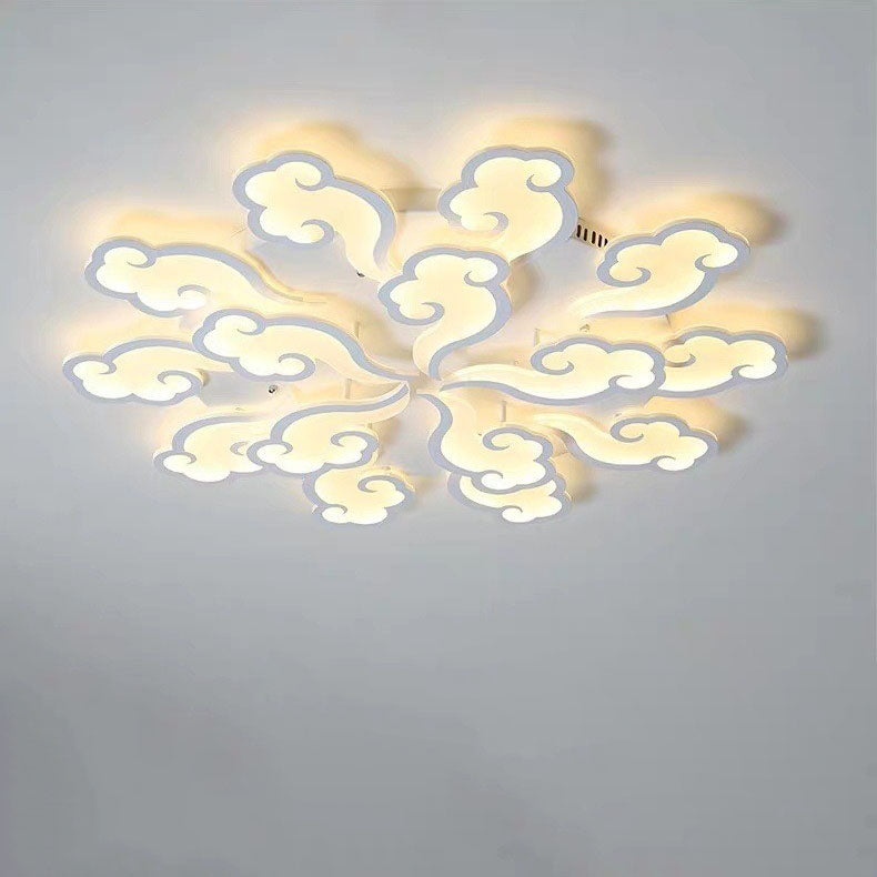 Plafonnier LED Moderne Minimaliste Xiang Yun en Fer et Acrylique pour Salon 