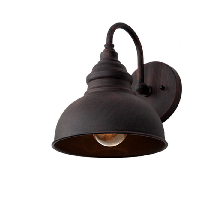 Moderne Einfachheit Eisen Halbrunde 1-Licht Outdoor-Wandleuchte Lampe für den Garten 