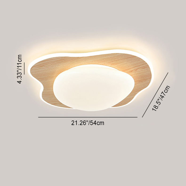 Luz de techo LED montada al ras de acrílico de hierro redondo irregular minimalista moderna para dormitorio 
