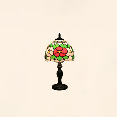 Traditional Tiffany Resin Glass Umbrella Shape 1-Light Table Lamp For Bedroom