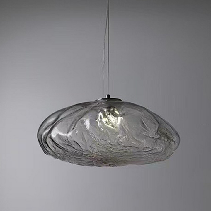 Suspension en verre moderne en forme de nuage à 1 lumière 