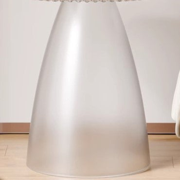 Table d'appoint moderne minimaliste ronde en plastique PET à 1 pied pour salon 