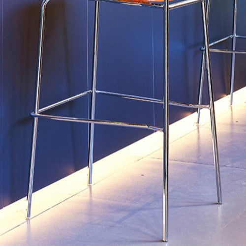 Tabouret de bar carré minimaliste moderne en fer et acrylique avec dossier pour salle à manger 