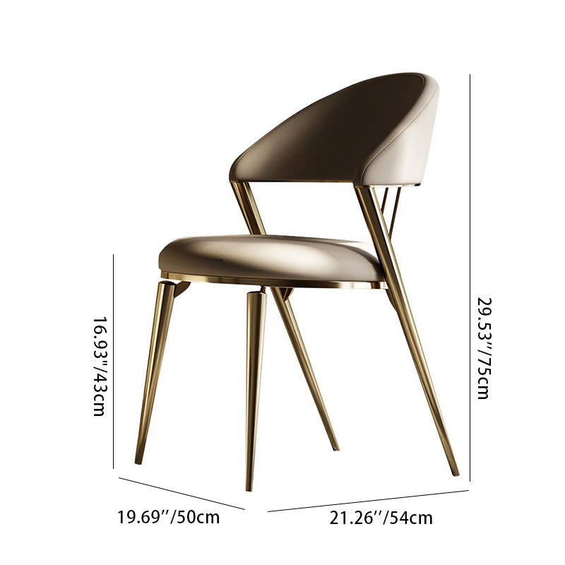 Moderner Luxus-Rundkissen-Mikrofaser-Leder-Kohlenstoffstahl-Esszimmerstuhl mit Rückenlehne und Armlehne für das Esszimmer 