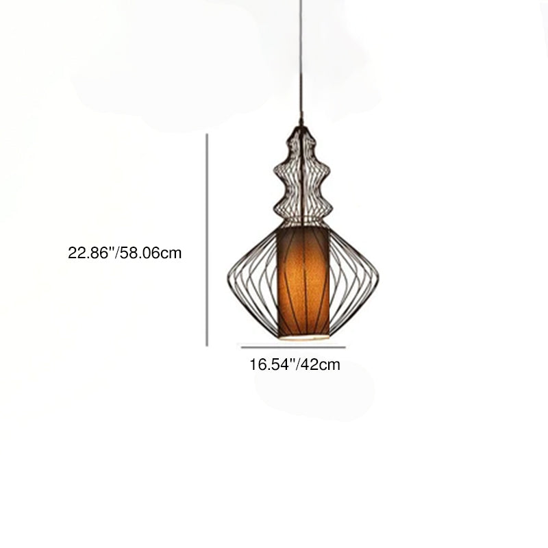 Industrielle Retro Metall Vogelkäfig 1-Licht Laterne Pendelleuchte 