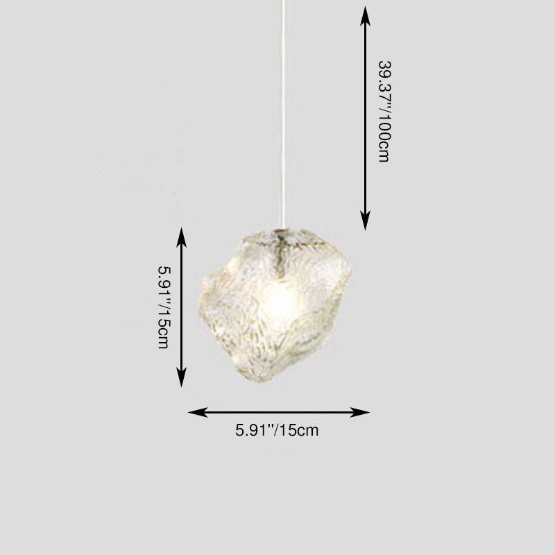 Nordic Creative Ice Cube Glass 1-Light  Pendant Light
