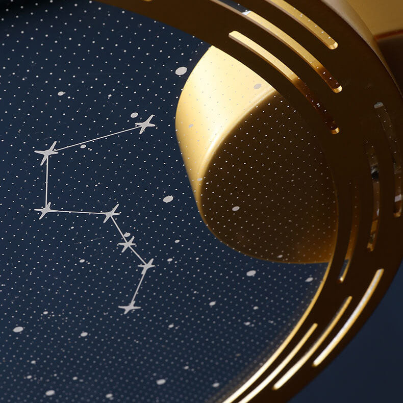 ضوء سقف مثبت LED من الألومنيوم والأكريليك والحديد بتصميم نجمة قمرية مستديرة حديثة شمالية بسيطة 