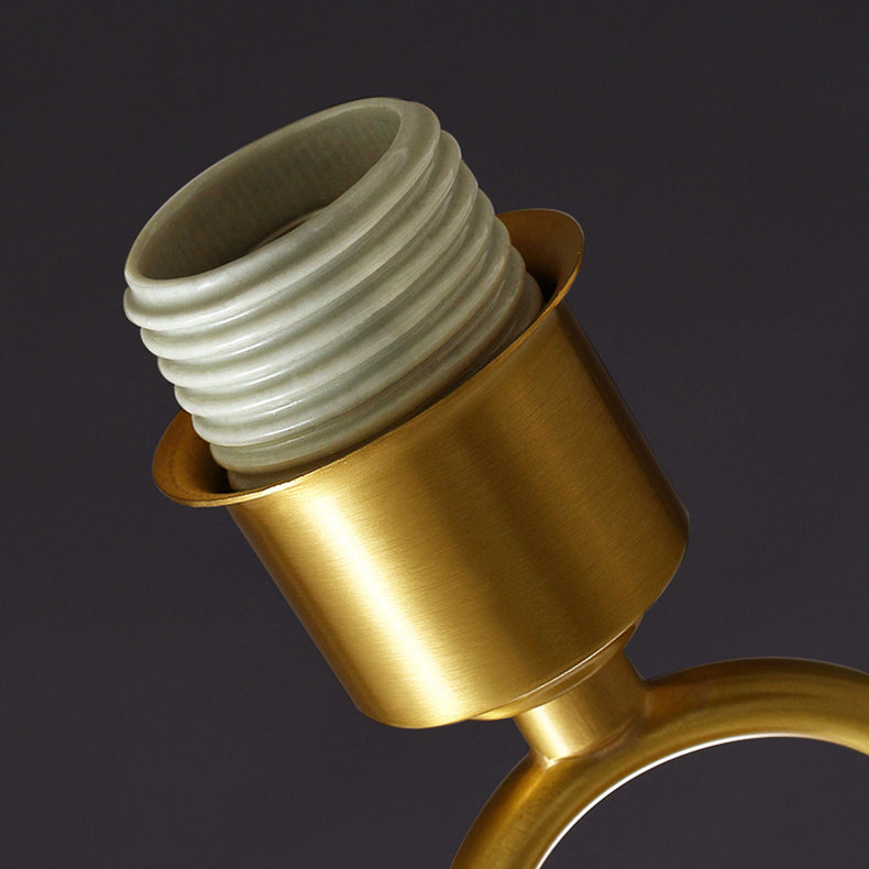 Moderne Luxus Gold Finish Rahmen geometrische Glas Schatten 1-Licht Pendelleuchte für Schlafzimmer 