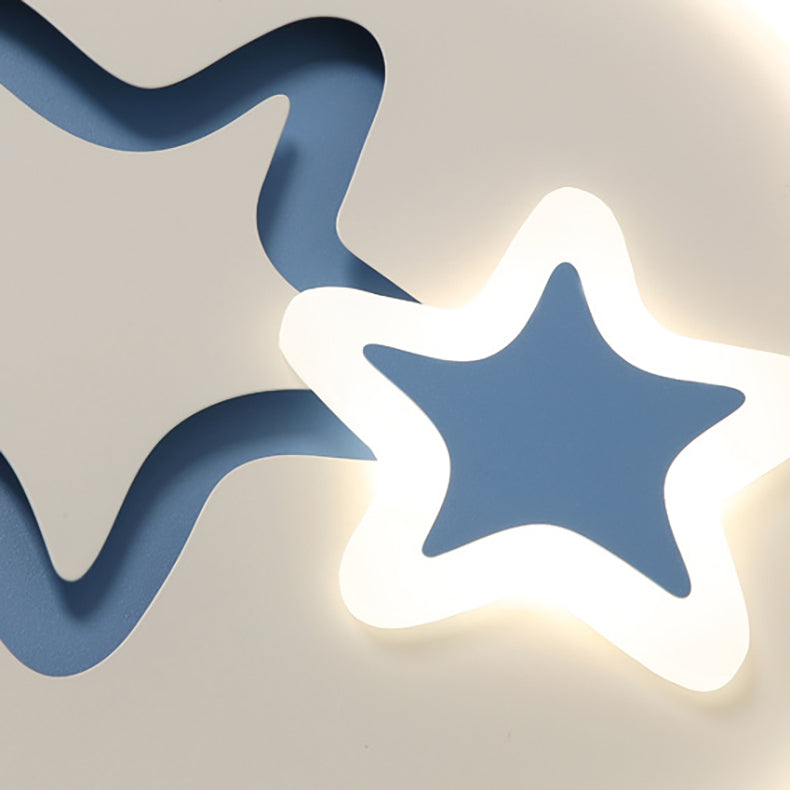 Plafonnier LED en acrylique et fer en forme d&