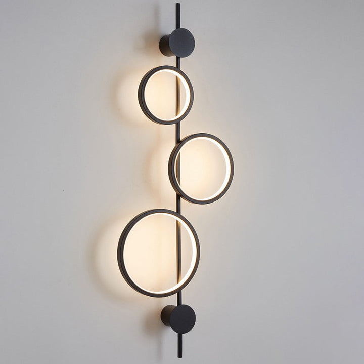 Moderne minimalistische mehrere Kreis Eisen Silikon LED Wandleuchte Lampe für Wohnzimmer 
