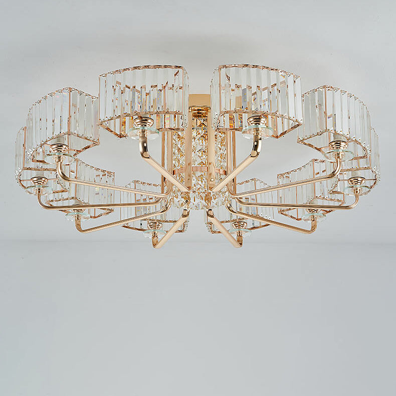 Modern Light Luxury Crystal 6/8/10/12- Light Flush Mount Ceiling Light