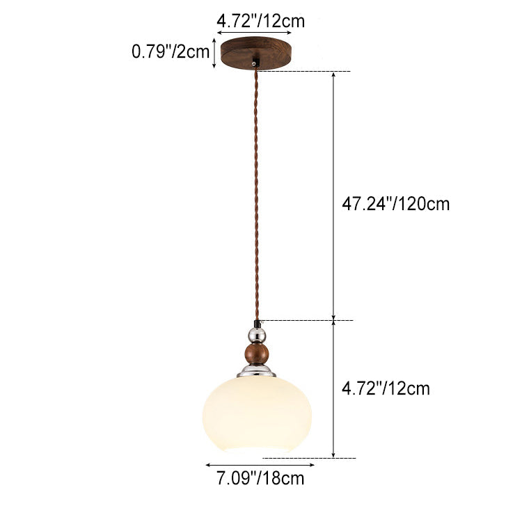 Traditionelle Vintage Laterne geformt Holz Eisen Glas 1-Licht Pendelleuchte für Esszimmer 