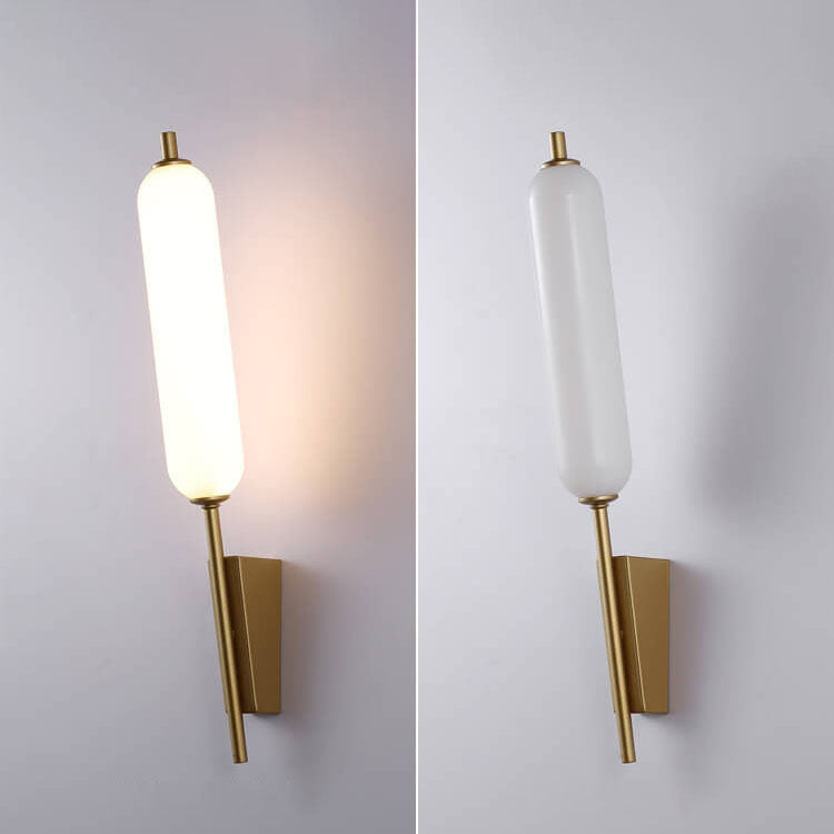 Aplique de pared LED de hierro y PC con brazo recto y diseño minimalista moderno para sala de estar y dormitorio 