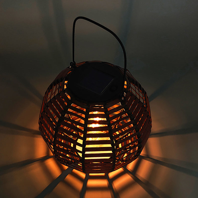 Zeitgenössische kreative runde Solar-LED-Tischlampe aus Eisenkunststoff für Wohnzimmer 